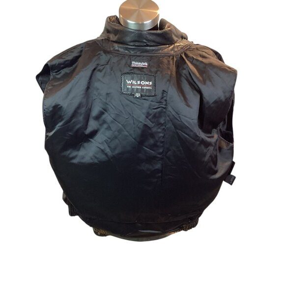 Wilsons Leather Thinsulate Liner Mens Medium Leather Jacket Black - Picture 13 of 16